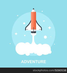 Vector illustration of adventure flat design concept.