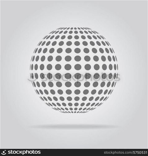 Vector illustration of an abstract dotted sphere