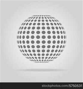 Vector illustration of an abstract dotted sphere