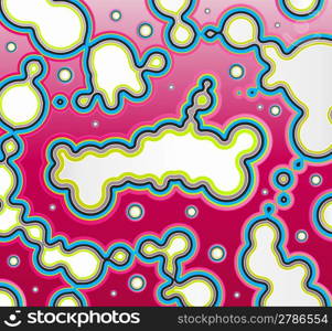 Vector illustration of an abstract goo background with funky party pink colors and smooth celebration shapes.