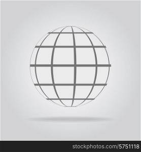 Vector illustration of an abstract sphere in a strip