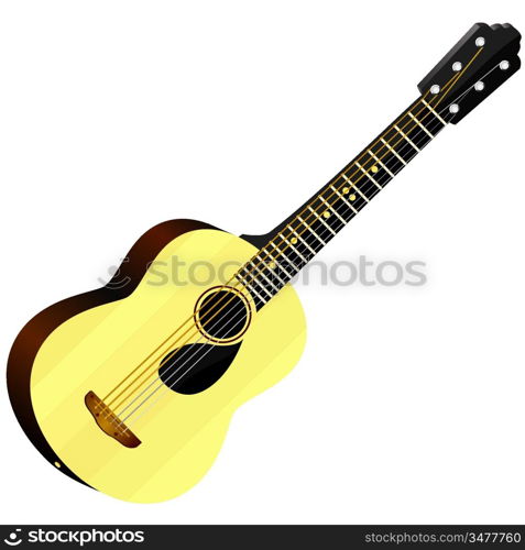 Vector illustration of an acoustic guitar