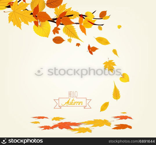 Vector Illustration of an Autumn Design