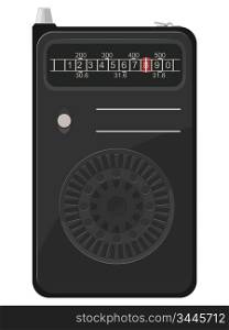 Vector illustration of an old portable radio