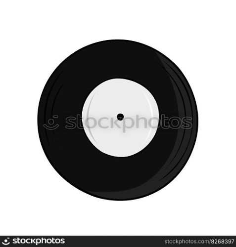 Vector illustration of an old record for a turntable.. Vector illustration of an old record for a turntable