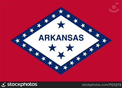 Vector Illustration of Arkansas U.S. state flag. Vector Illustration of Arkansas state flag