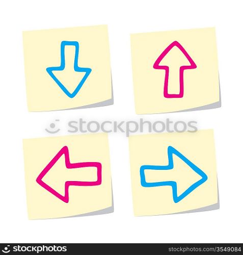 Vector Illustration of Arrow Icons on White Background