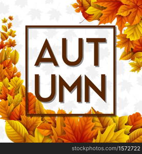 Vector illustration of Autumn leaves background