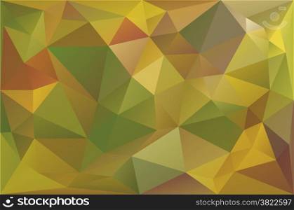 Vector Illustration of Autumn Low Poly Background
