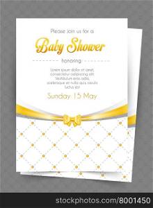 Vector illustration of Baby shower card template