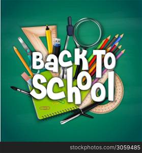 Vector illustration of Back to school background