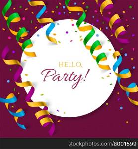 Vector illustration of Background with colored confetti