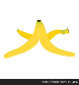Vector illustration of banana peel isolated on white background.. Banana peel isolated on white