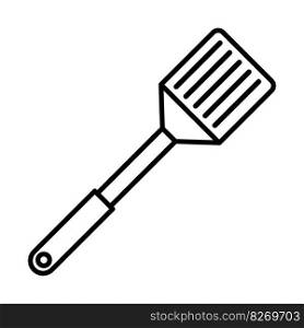 vector illustration of barbeque spatula isolated