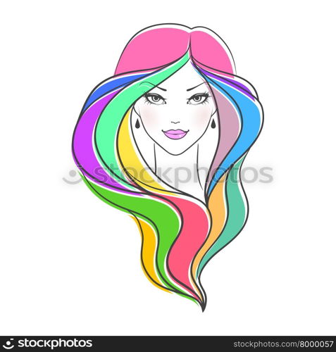 Vector illustration of Beautiful and young woman