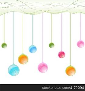 Vector Illustration of beautiful hanging balls.