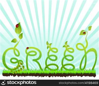Vector Illustration of beautiful nature background with ecology and enviroment accentuation.