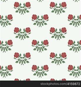 Vector illustration of beautiful retro floral background