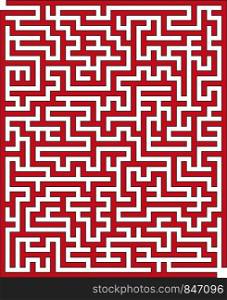 Vector Illustration of Big Labyrinth Maze
