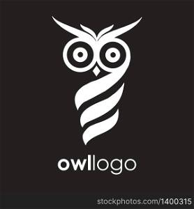 Vector illustration of bird face. Business corporate owl logo design vector. Wise and smart logotype template.. Business corporate owl logo design vector. Wise logo vector template.