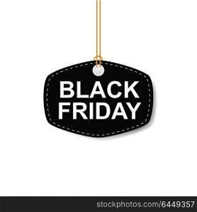 Vector illustration of Black Friday sales tag on white background