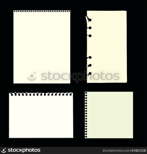 vector illustration of blank pages