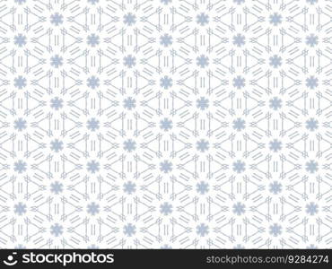 Vector Illustration of Blue Abstract Mandala or Ikat Texture Seamless Pattern for Wallpaper Background. 