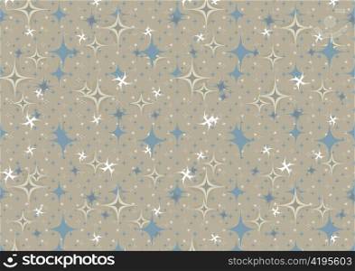 Vector illustration of blue - grey stars retro abstract Background