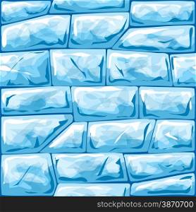 Vector illustration of blue ice brick seamless pattern