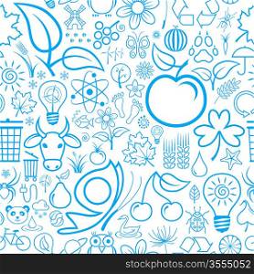 Vector Illustration of Blue Seamless Background or Wallpaper
