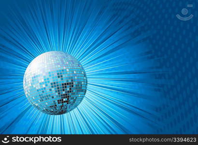 Vector illustration of blue shiny abstract party design