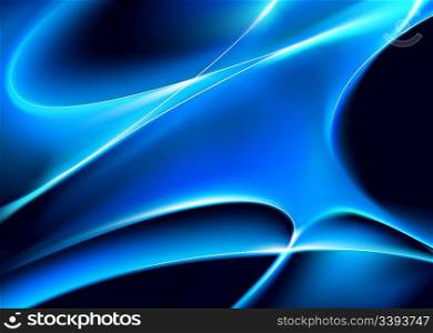 Vector illustration of blue Smooth Abstract background