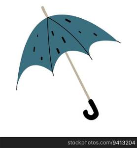 Vector illustration of blue umbrella on white background.. Vector illustration of blue umbrella on white background
