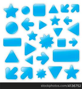 vector illustration of blue web buttons