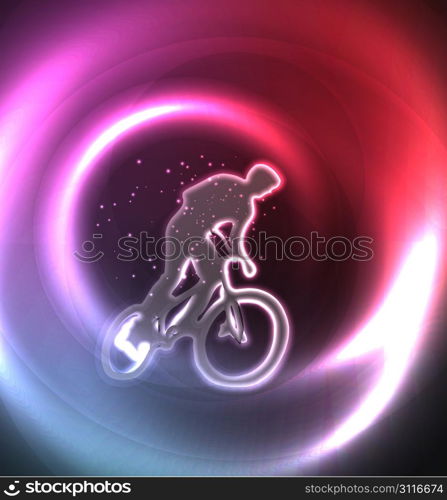 Vector illustration of BMX cyclist