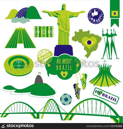 Vector illustration of Brazil.