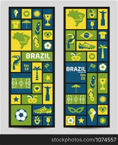 Vector Illustration of Brazil. Banners.. Vector Illustration of Brazil