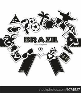 Vector Illustration of Brazil. Brazil background