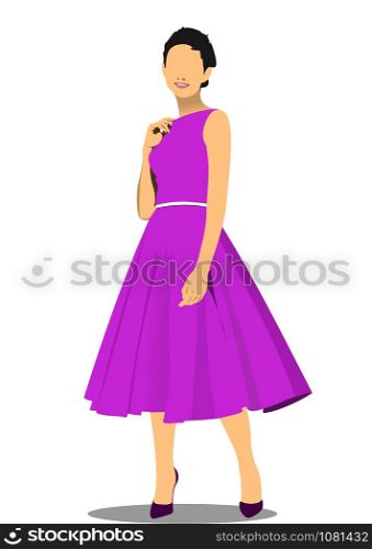 Vector illustration of businesswoman