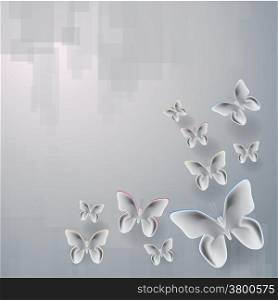 vector illustration of butterfly card with abstract background