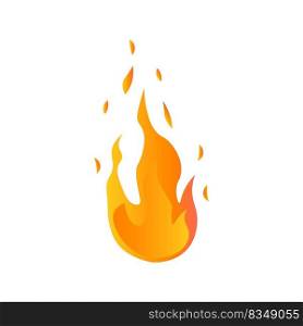 Vector illustration of c&ing fire.Fire flame Logo icon vector illustration design