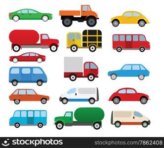 Vector illustration of cars collection