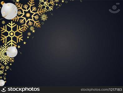 Vector illustration of christmas background with christmas ball and star for your text