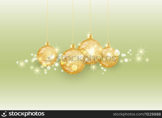 Vector illustration of Christmas ball. Christmas decoration on colored background. Christmas ball on colored background