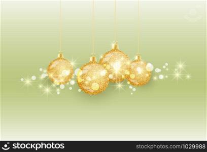 Vector illustration of Christmas ball. Christmas decoration on colored background. Christmas ball on colored background