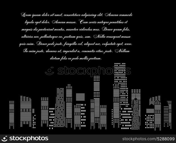 vector illustration of cities silhouette