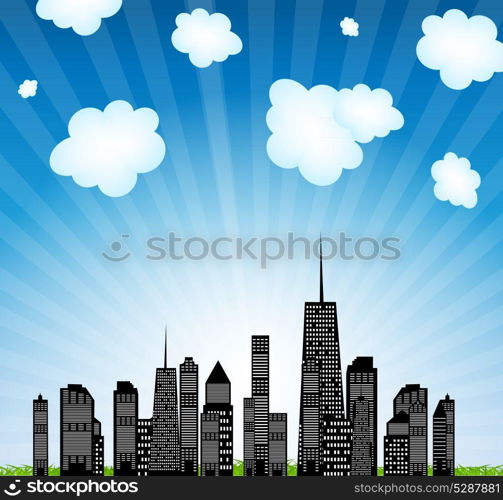 Vector illustration of cities silhouette. EPS 10.