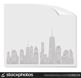 Vector illustration of cities silhouette. EPS 10.