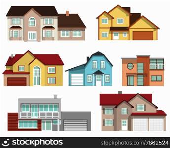 Vector illustration of city buildings