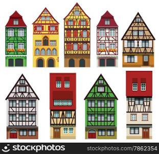 Vector illustration of classic various historical buildings